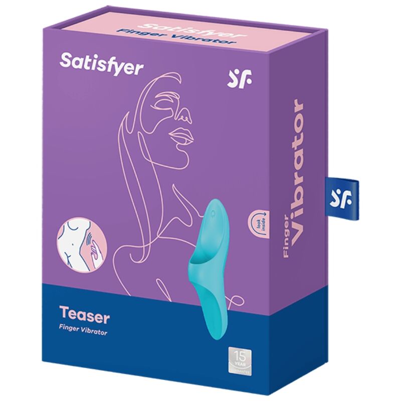 SATISFYER - VIBRATEUR DOIGTS TEASER LUMIÈRE BLEUE SATISFYER VIBRATOR