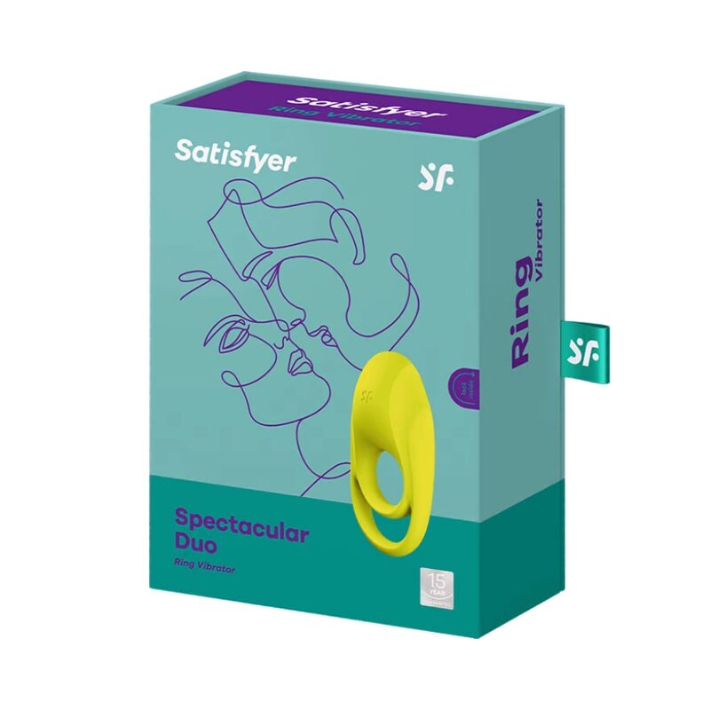 SATISFYER - VIBRATEUR ANNEAU SPECTACULAIRE DUO JAUNE SATISFYER RING