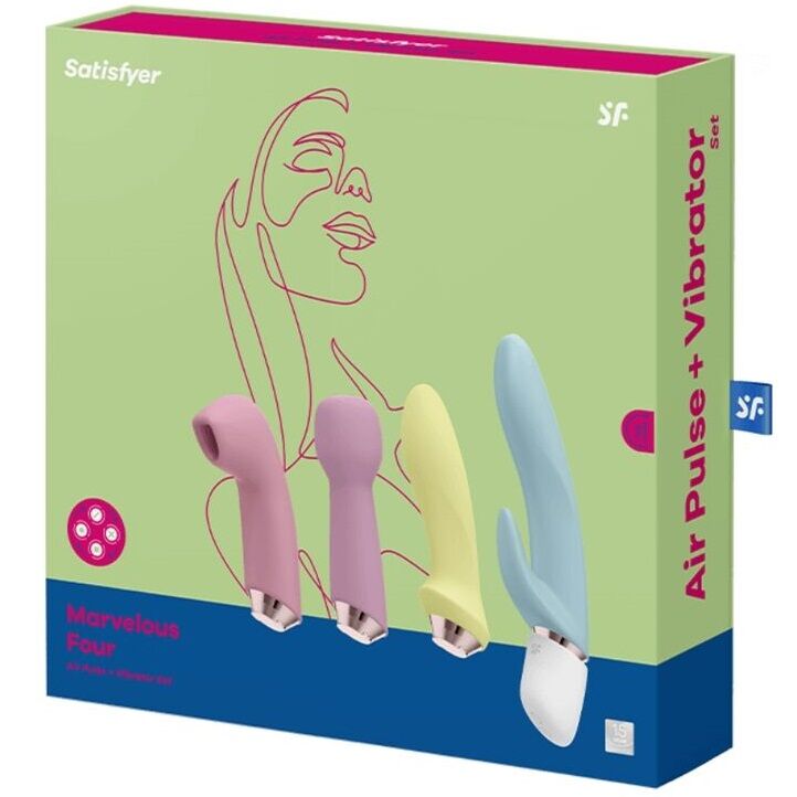 SATISFYER - MARVELOUS FOUR ENSEMBLE VIBRATEUR ET AIR PULSE SATISFYER VIBRATOR