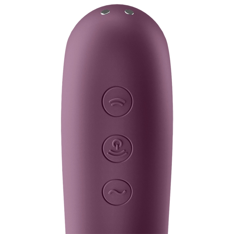 SATISFYER - VIBRATEUR DUAL KISS AIR PULSE VIN ROUGE SATISFYER AIR PULSE