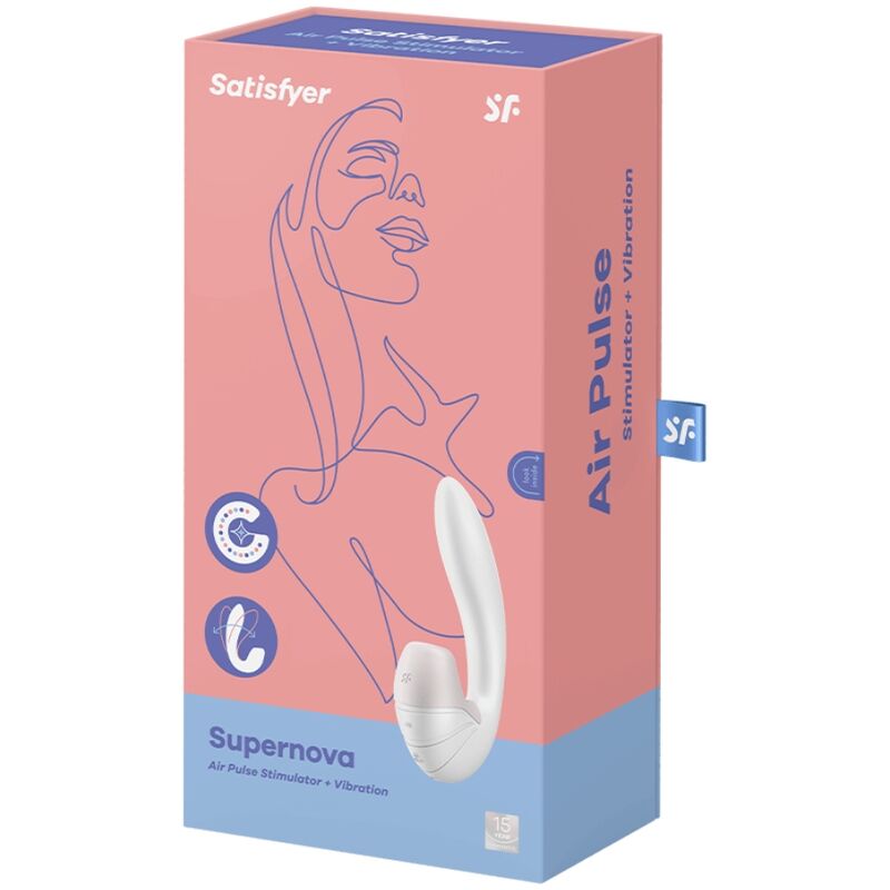 SATISFYER - SUPERNOVA AIR PULSE STIMULATEUR ET VIBRATION BLANC SATISFYER AIR PULSE