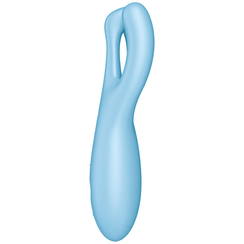 SATISFYER - APPLICATION VIBRATEUR THREESOME 4 BLEU SATISFYER CONNECT