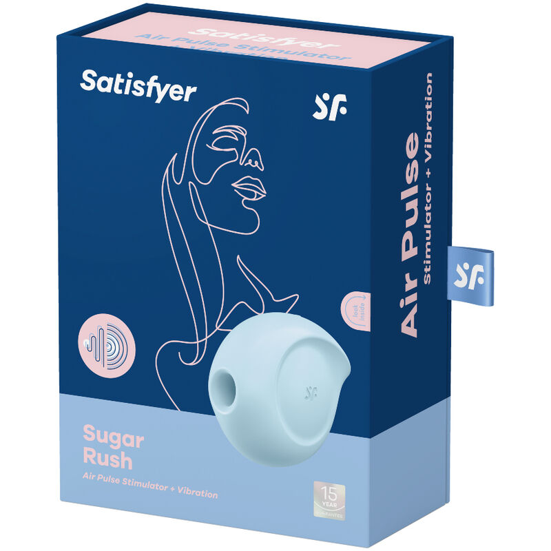 SATISFYER - STIMULATEUR ET VIBRATEUR D'IMPULSIONS D'AIR SUGAR RUSH BLEU SATISFYER AIR PULSE