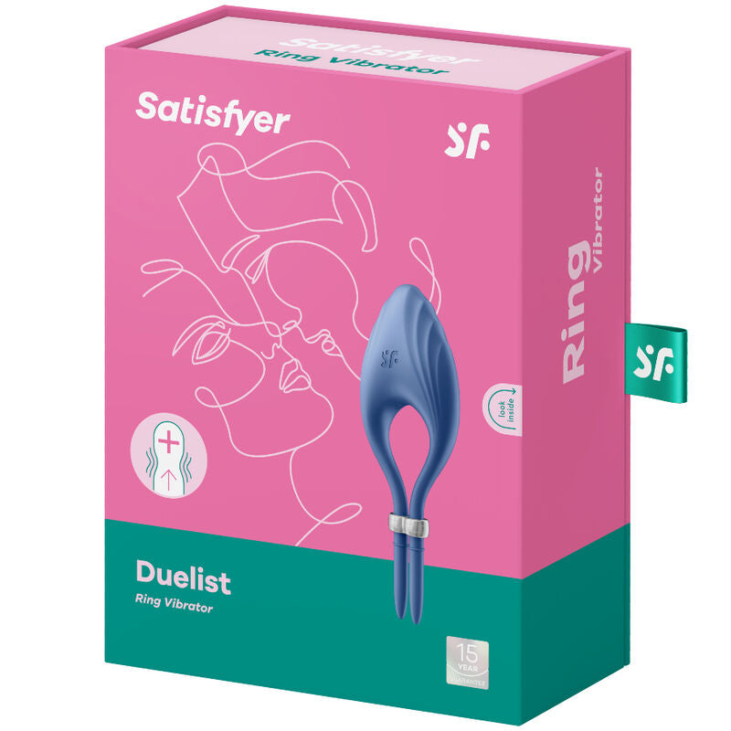 SATISFYER - VIBRATEUR ANNEAU DUELIST BLEU SATISFYER RING