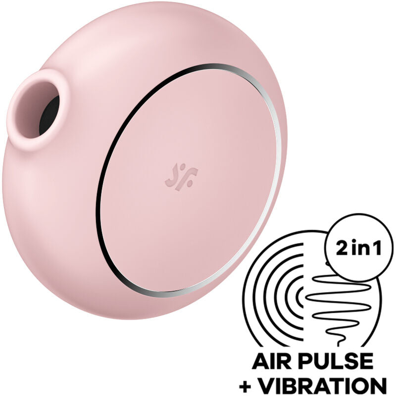 SATISFYER - STIMULATEUR ET VIBRATEUR DOUBLE AIR PULSE PRO TO GO 3 ROSE SATISFYER AIR PULSE