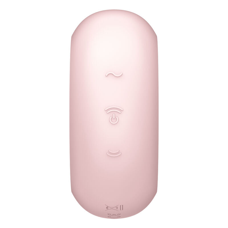 SATISFYER - STIMULATEUR ET VIBRATEUR DOUBLE AIR PULSE PRO TO GO 3 ROSE SATISFYER AIR PULSE