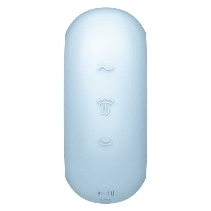 SATISFYER - STIMULATEUR ET VIBRATEUR DOUBLE AIR PULSE PRO TO GO 3 BLEU SATISFYER AIR PULSE