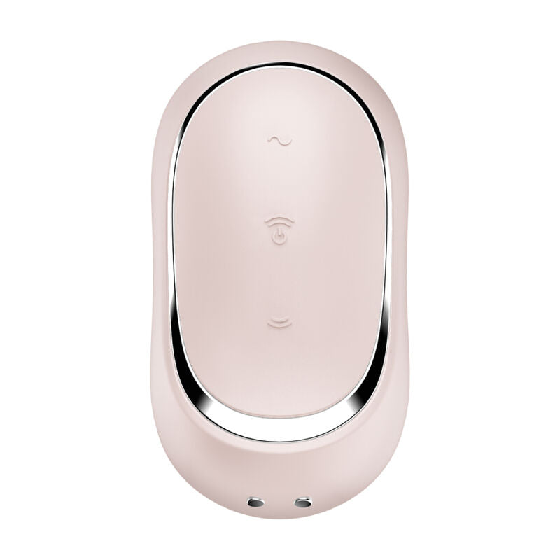 SATISFYER - STIMULATEUR ET VIBRATEUR DOUBLE AIR PULSE PRO TO GO 2 BEIGE SATISFYER AIR PULSE