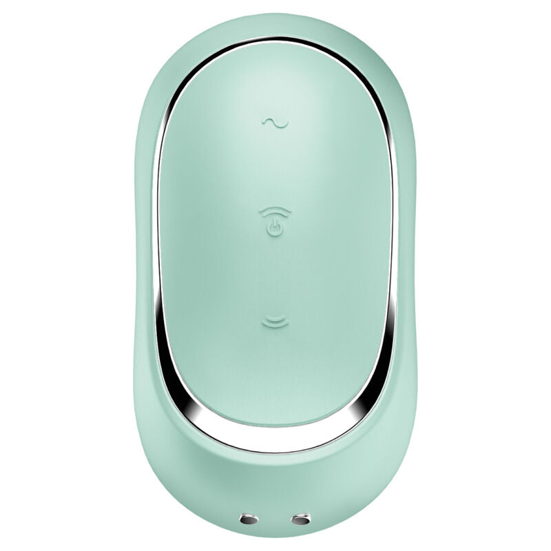 SATISFYER - STIMULATEUR ET VIBRATEUR DOUBLE AIR PULSE PRO TO GO 2 VERT SATISFYER AIR PULSE