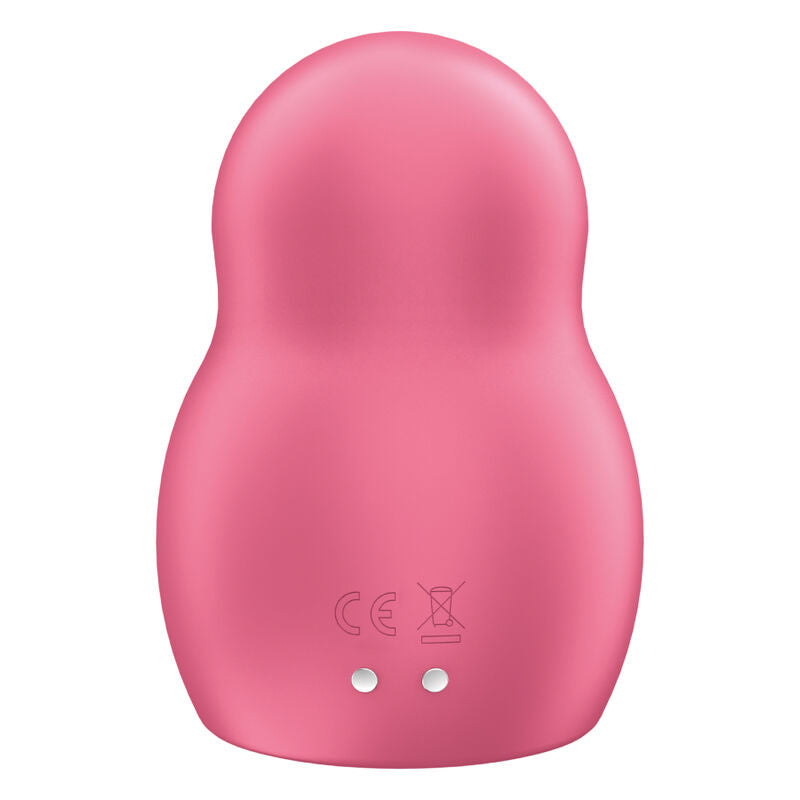 SATISFYER - STIMULATEUR ET VIBRATEUR DOUBLE AIR PULSE PRO TO GO 1 ROUGE SATISFYER AIR PULSE