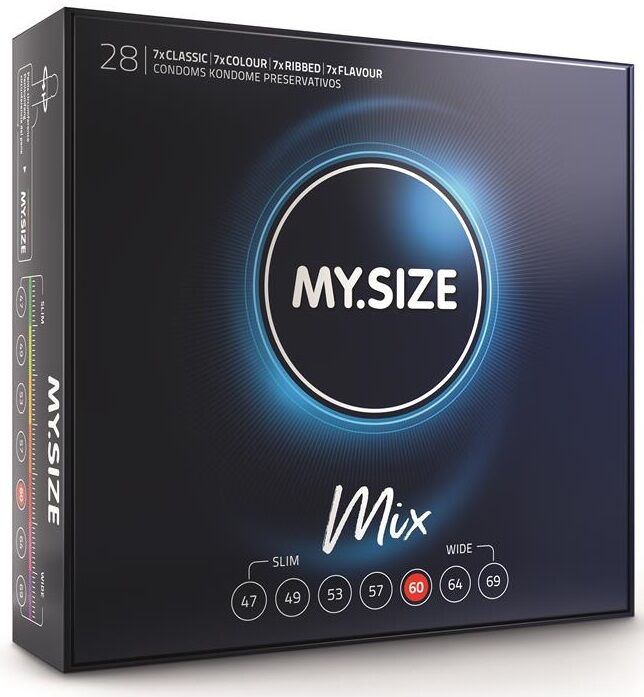 MY SIZE - MIX PRÉSERVATIFS 60 MM 28 UNITÉS MY SIZE MIX