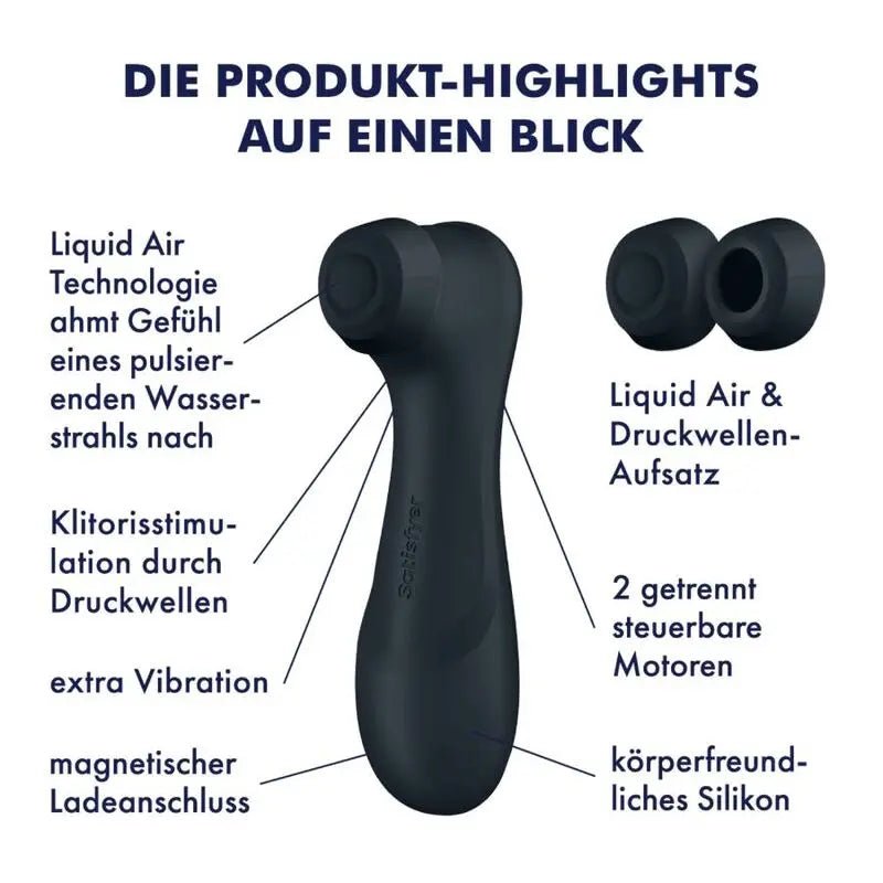 SATISFYER - PRO 2 GÉNÉRATION 3 TECHNOLOGIE AIR LIQUIDE NOIR SATISFYER AIR PULSE