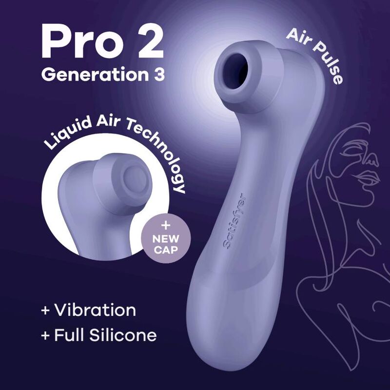 SATISFYER - PRO 2 GÉNÉRATION 3 TECHNOLOGIE AIR LIQUIDE LILAS SATISFYER AIR PULSE