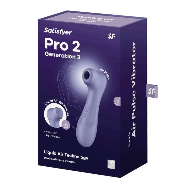 SATISFYER - PRO 2 GÉNÉRATION 3 TECHNOLOGIE AIR LIQUIDE LILAS SATISFYER AIR PULSE