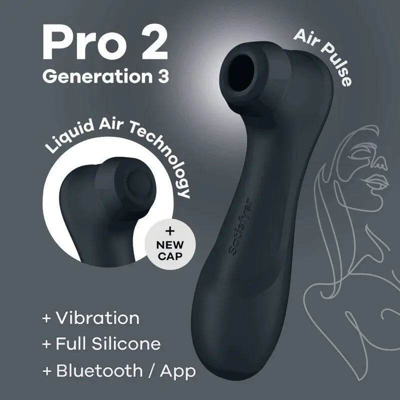 SATISFYER - PRO 2 GENERACIÓN 3 NOIR BLUETOOTH ET APPLICATION SATISFYER AIR PULSE