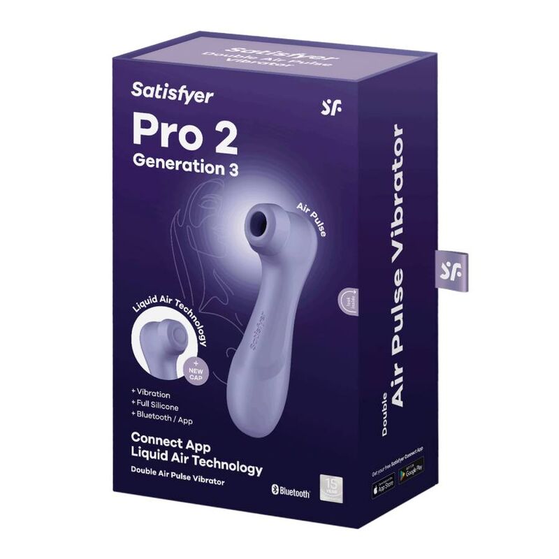 SATISFYER - PRO 2 GENERACIÓN 3 LILAS BLUETOOTH ET APPLICATION SATISFYER AIR PULSE