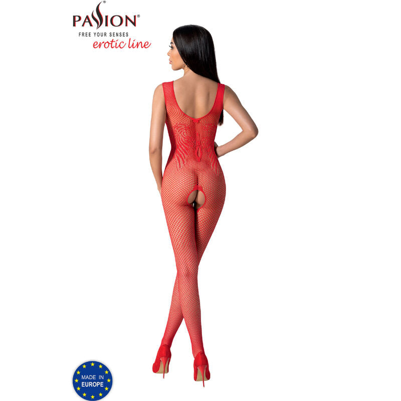 PASSION - BS098 BODYSTOCKING ROUGE TAILLE UNIQUE PASSION WOMAN BODYSTOCKINGS