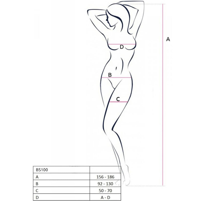 PASSION - BODYSTOCKING BS100 NOIR TAILLE UNIQUE PASSION WOMAN BODYSTOCKINGS