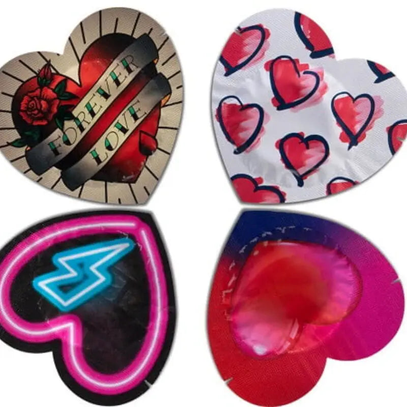 PASANTE - PRÉSERVATIFS FORME COEUR ROUGE SAC 144 UNITÉS PASANTE