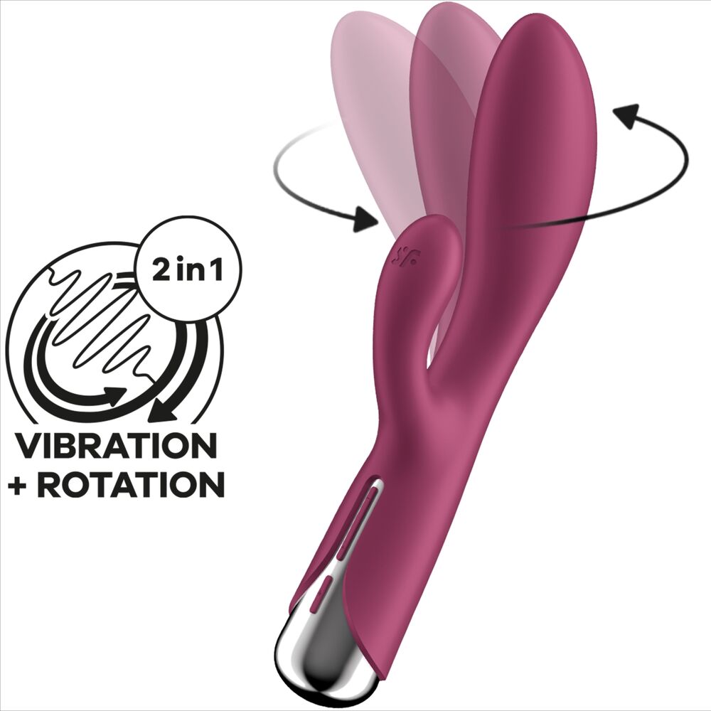 SATISFYER - SPINNING RABBIT 1 CLITORIS ET STIMULATION DU POINT G ROUGE SATISFYER VIBRATOR