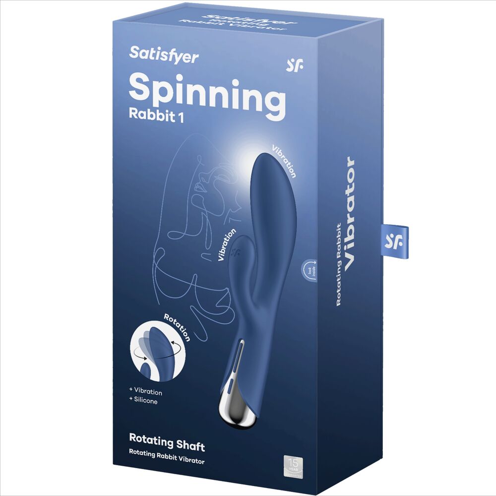 SATISFYER - SPINNING RABBIT 1 CLITORIS ET STIMULATION DU POINT G BLEU SATISFYER VIBRATOR