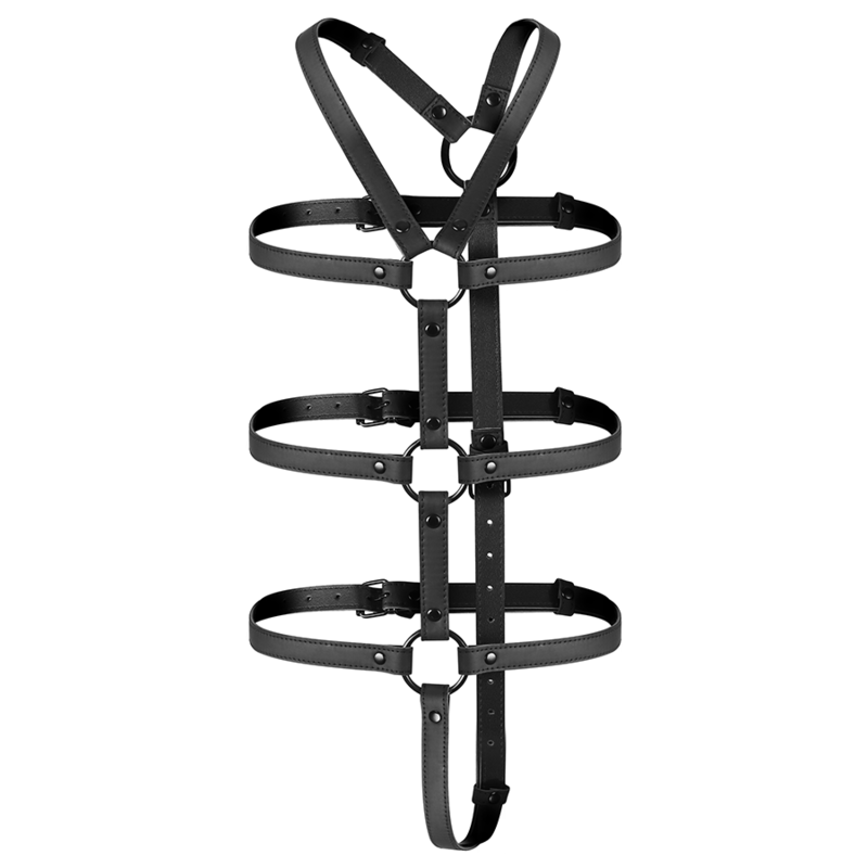 FETISH SUBMISSIVE BONDAGE - HARNAIS RÉGLABLE TORSE ET BRAS FETISH SUBMISSIVE BONDAGE