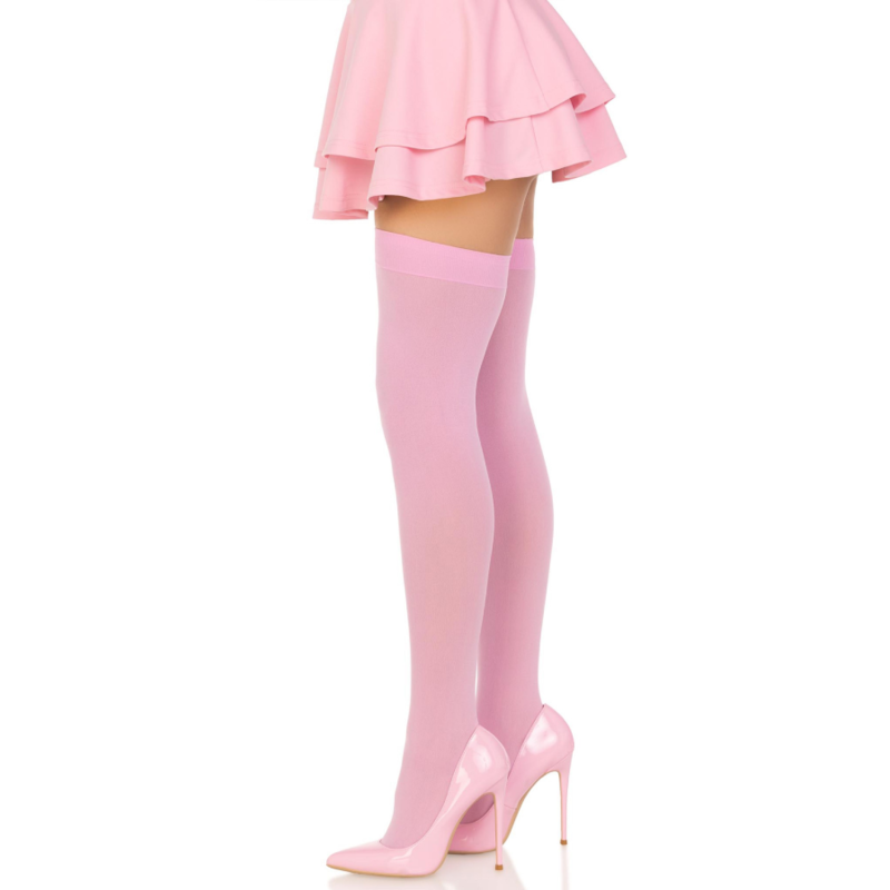 LEG AVENUE - CUISSES HAUTES EN NYLON ROSE LEG AVENUE HOSIERY