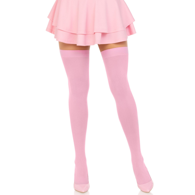 LEG AVENUE - CUISSES HAUTES EN NYLON ROSE LEG AVENUE HOSIERY