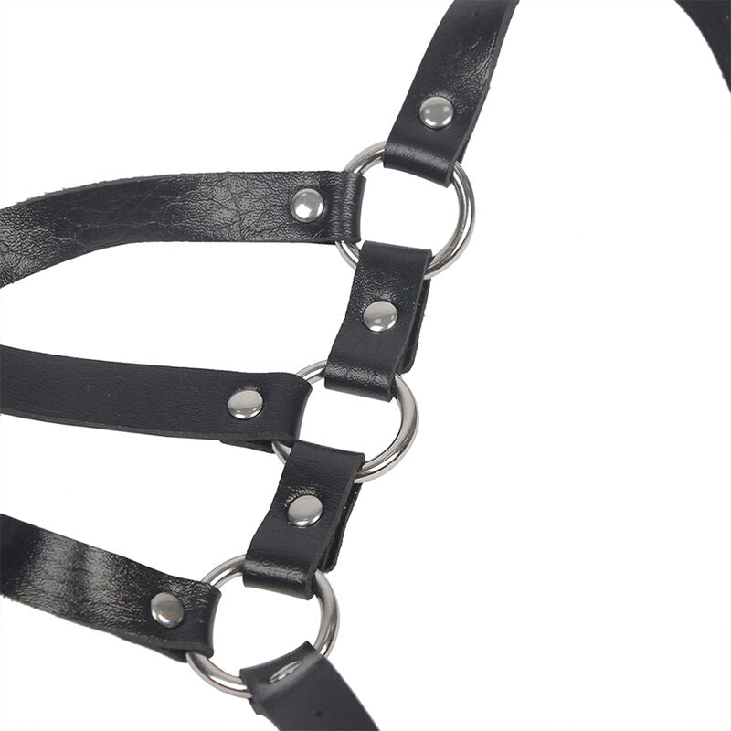 SUBBLIME - HARNAIS CORPS SANGLES AJUSTABLES CUIR NOIR TAILLE UNIQUE SUBBLIME FETISH
