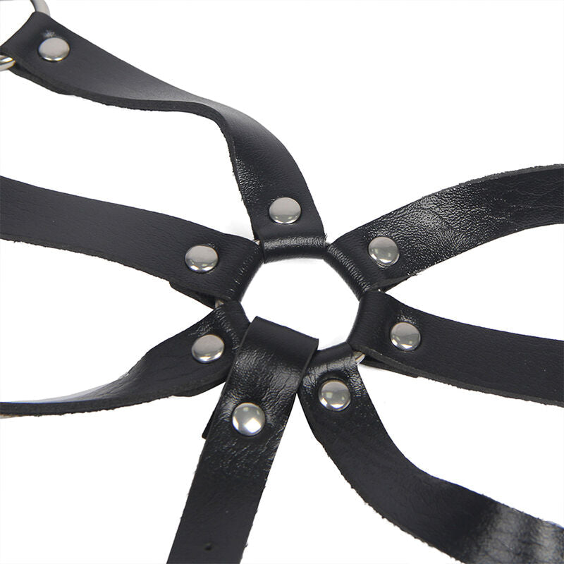 SUBBLIME - HARNAIS CORPS SANGLES AJUSTABLES CUIR NOIR TAILLE UNIQUE SUBBLIME FETISH