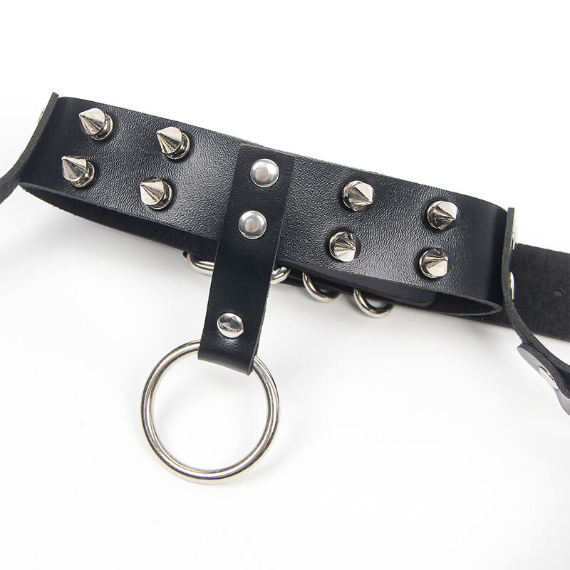 SUBBLIME - SOUTIEN-GORGE HARNAIS ET COLLIER AVEC CHAÎNE S TAILLE UNIQUE SUBBLIME FETISH