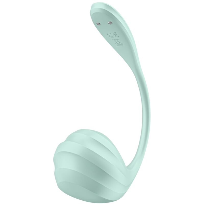SATISFYER - APPLICATION GRATUITE STIMULATEUR DE POINT G PÉTALE LISSE VERT D'EAU SATISFYER PARTNER