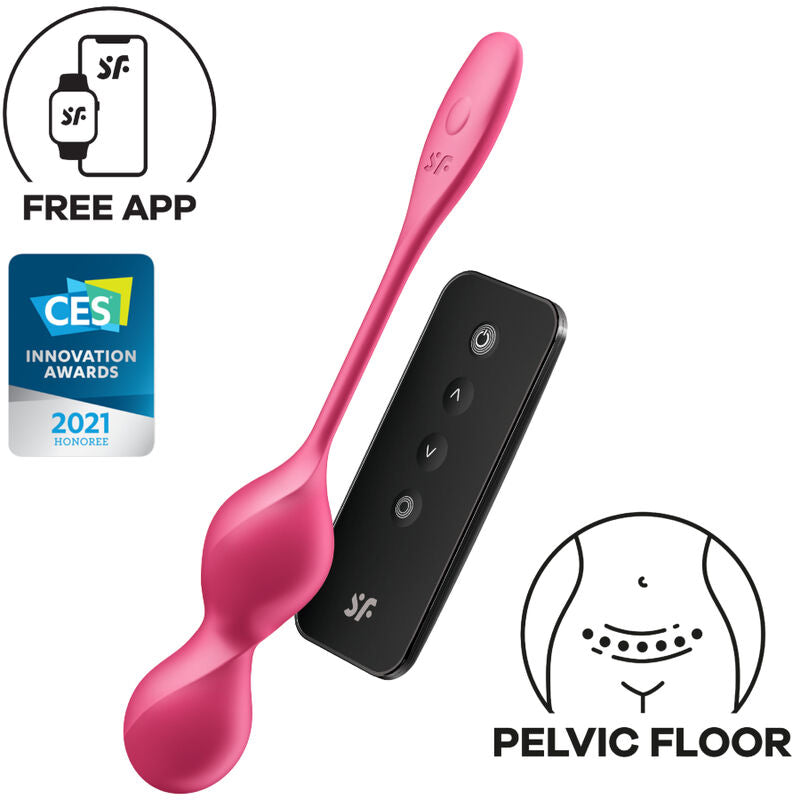 SATISFYER - LOVE BIRDS 2 BALLES VIBRANTES DE KEGEL + APPLICATION GRATUITE SATISFYER BALLS