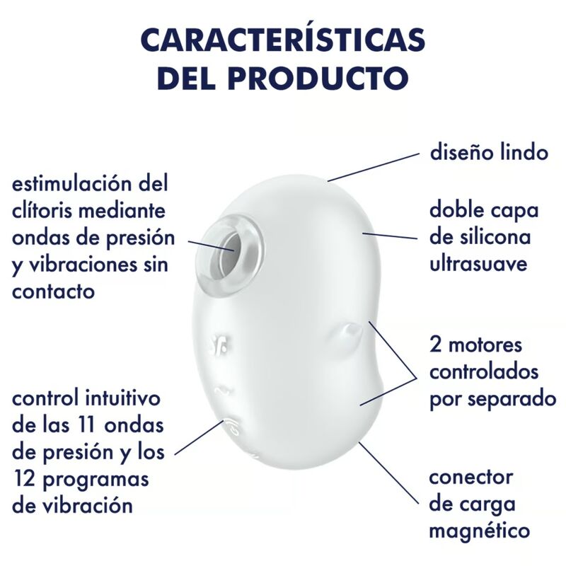 SATISFYER - CUTIE GHOST VIBRATEUR POSER BLANC SATISFYER LAYONS