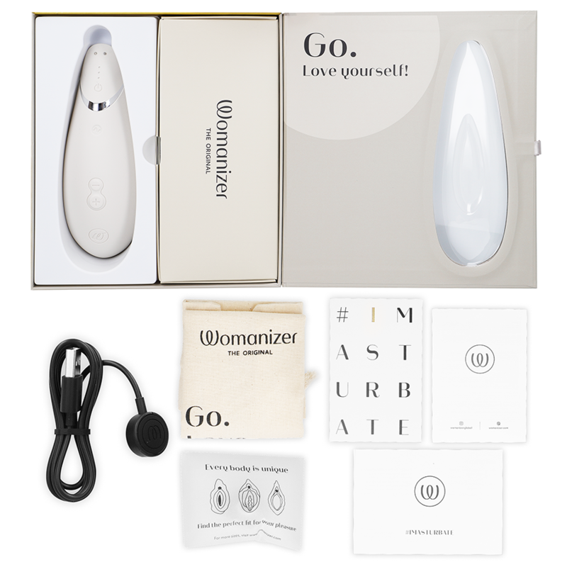 Womanizer Premium 2 – Stimulateur clitoridien – Gris chaud WOMANIZER