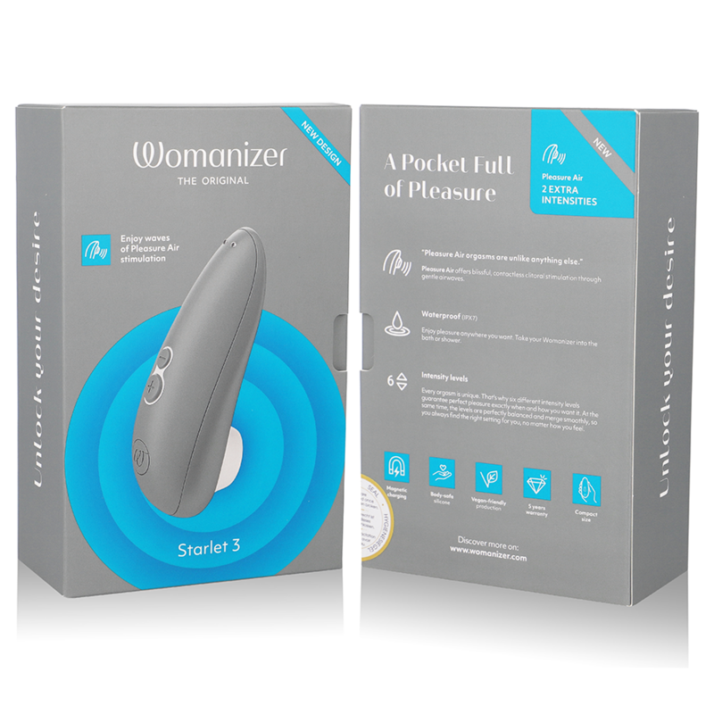 WOMANIZER - STIMULATEUR CLITORAL STARLET 3 GRIS WOMANIZER