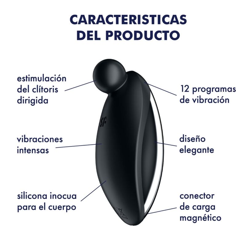 SATISFYER - SPOT ON 2 VIBRATEUR LAY-ON NOIR SATISFYER VIBRATOR