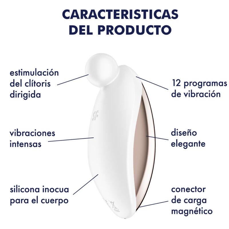 SATISFYER - SPOT ON 2 VIBRATEUR LAY-ON BLANC SATISFYER VIBRATOR