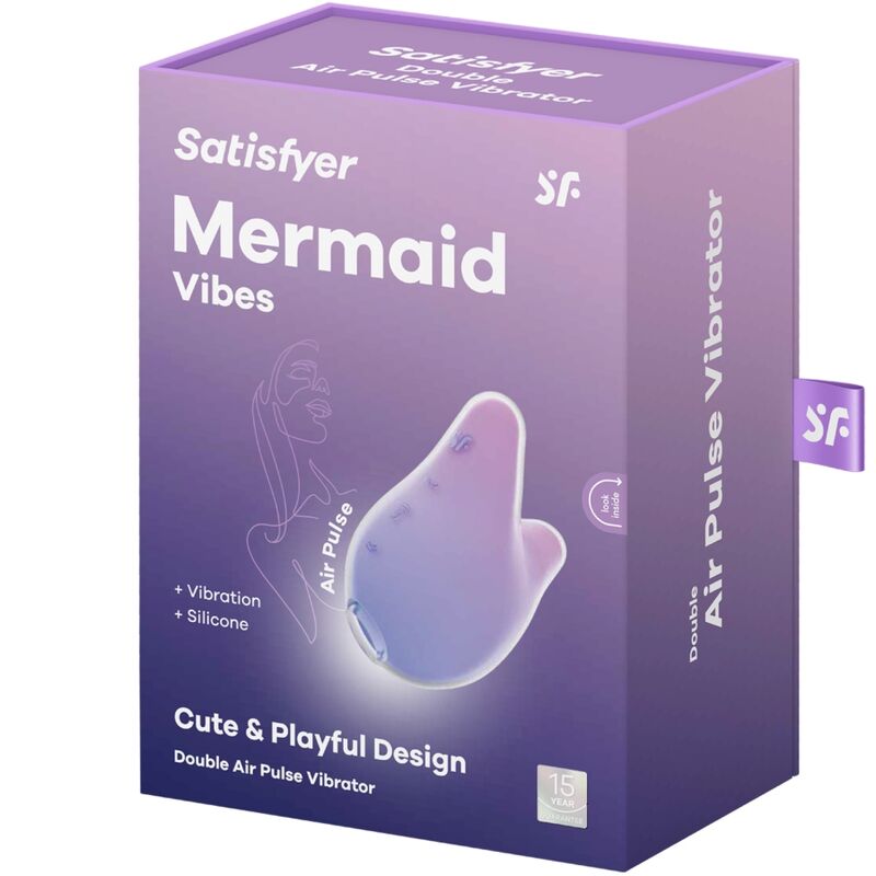 SATISFYER - MERMAID VIBES STIMULATEUR & VIBRATEUR VIOLET ET ROSE SATISFYER AIR PULSE