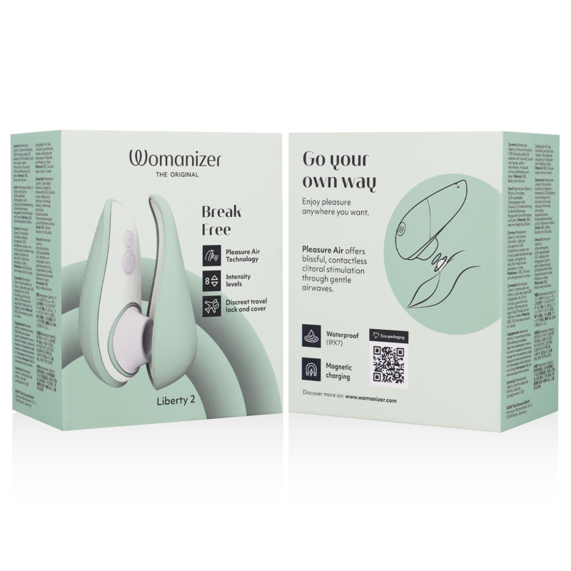 WOMANIZER - LIBERTY 2 STIMULATEUR DE CLITORIS ET ASPIRATION VERT CLAIR WOMANIZER