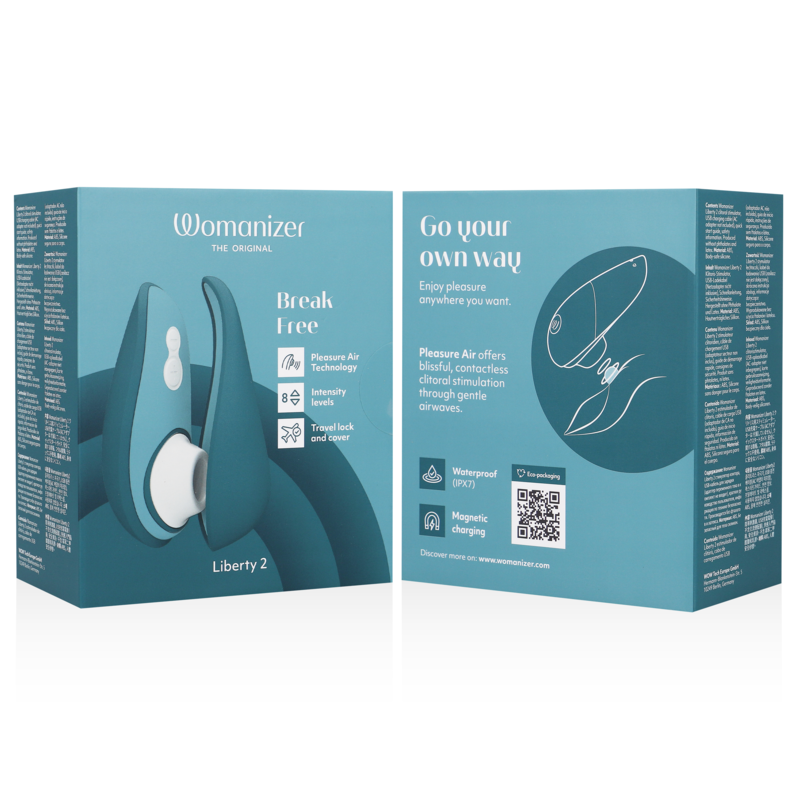 WOMANIZER - LIBERTY 2 STIMULATEUR DE CLITORIS ET ASPIRATION BLEU WOMANIZER