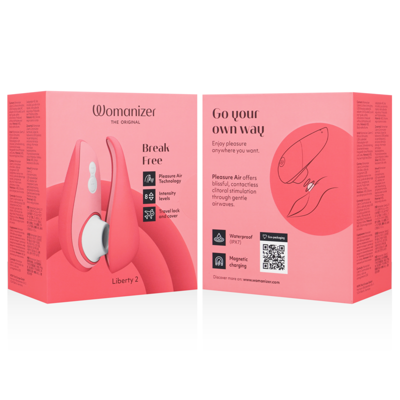 WOMANIZER - LIBERTY 2 STIMULATEUR DE CLITORIS ET ASPIRATION ROSE WOMANIZER