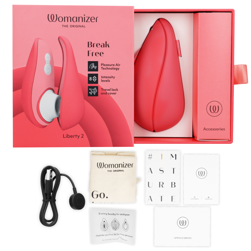 WOMANIZER - LIBERTY 2 STIMULATEUR DE CLITORIS ET ASPIRATION ROSE WOMANIZER