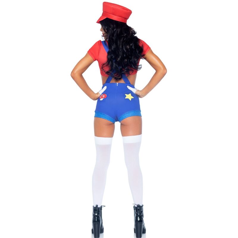 LEG AVENUE - COSTUME SEXY MARIO BROS ROUGE/BLEU S LEG AVENUE COSTUMES