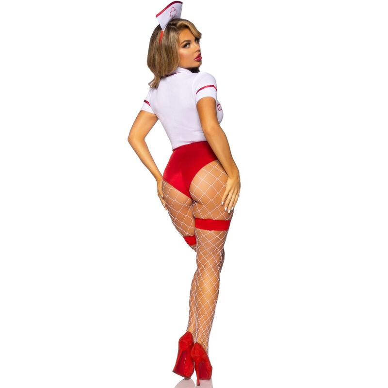 LEG AVENUE - COSTUME D'INFIRMIÈRE SEXY ROUGE/BLANC S LEG AVENUE COSTUMES