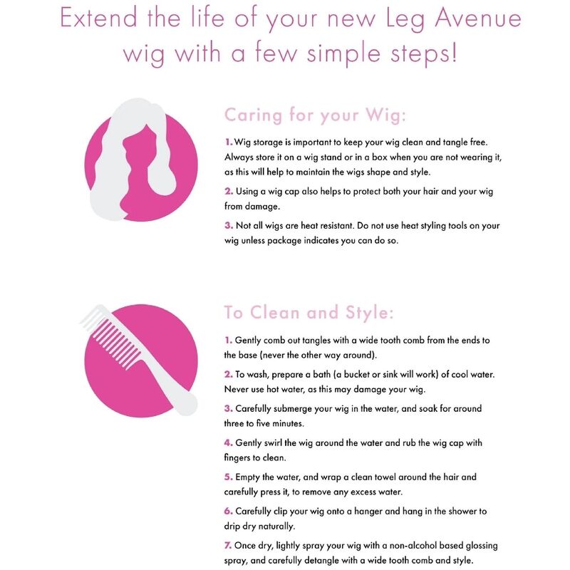 LEG AVENUE - PERRUQUE BOB PHOSPHORESCENTE BLANCHE LEG AVENUE ACCESSORIES