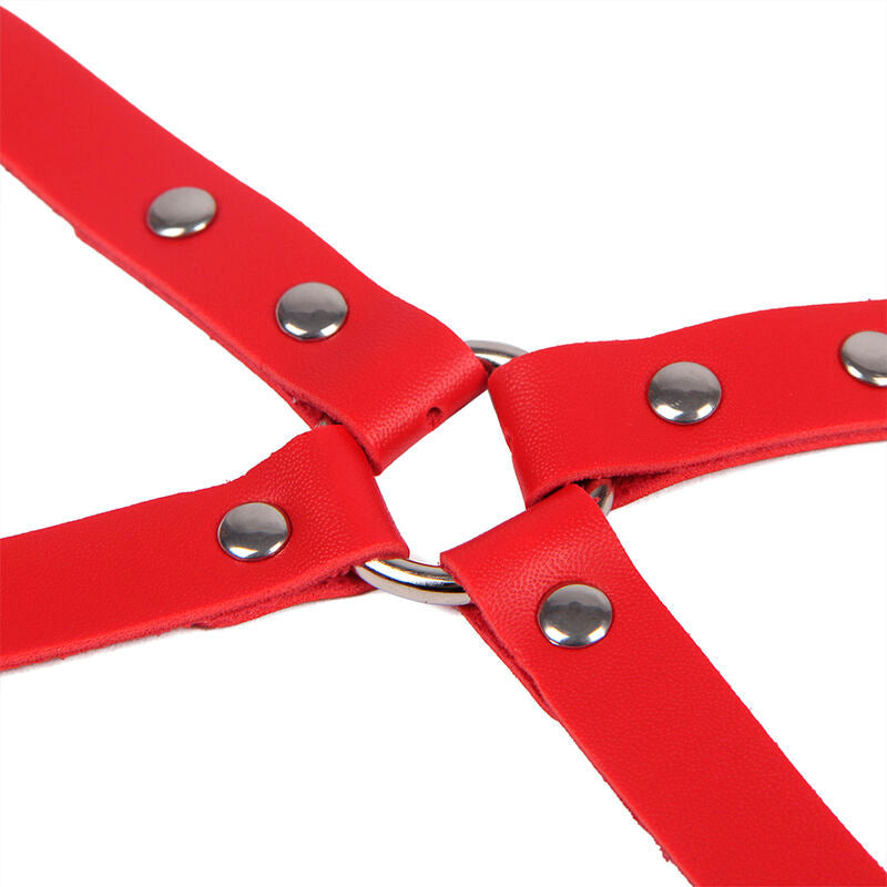 SUBBLIME - 953706 MENOTTES AVEC CEINTURE DE BONDAGE ROUGE TAILLE UNIQUE SUBBLIME FETISH