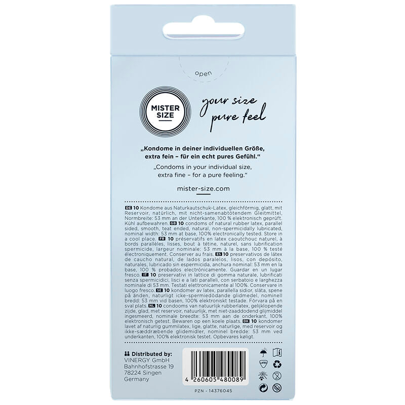 MISTER SIZE - PRÉSERVATIF TAILLE M 53 MM (10 UNITÉS) MISTER SIZE