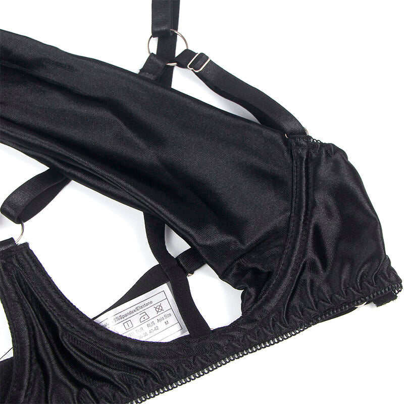 SUBBLIME - 955205 ENSEMBLE SOUTIEN-GORGE AVEC NŒUD NOIR RÉGLABLE L/XL SUBBLIME SETS