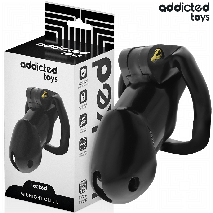 ADDICTED TOYS LOCKED - MINDNIGHT CELL CAGE À PÉNIS TAILLE L ADDICTED TOYS LOCKED